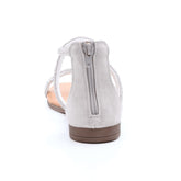 DiciottoPiù Sandalo con Chiusura Cerniera e Strass Argento